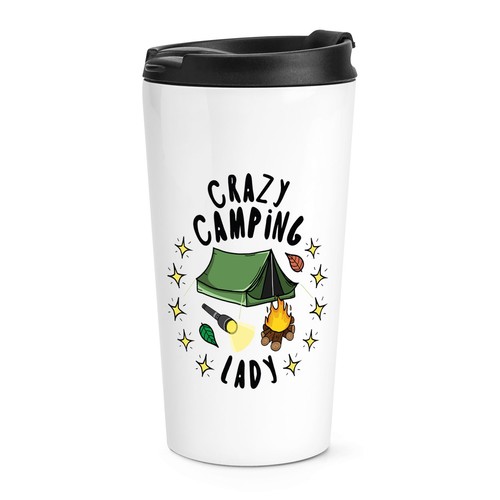 Crazy camping lady stars - camping,