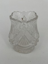 Vintage 2.25” Tepee Pattern Bud Vase Toothpick Holder