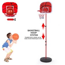 Kid Basketball Hoop Ball Net Adjustable Heigh Stand 1.7m Portable Outdoor Indoor