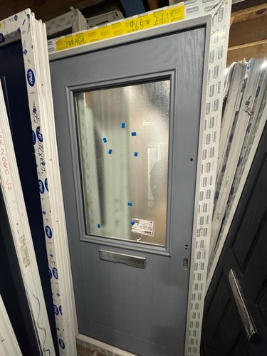 New silver grey composite door - silver,