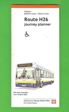 London Buses Timetable - H26: Feltham & Hatton Cross - Tellings-GM - April 2000