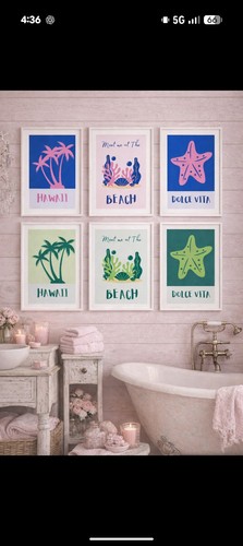 Bathroom wall art - bathroom, hawaii