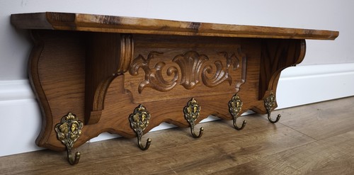 French vintage coat rack oak - french,
