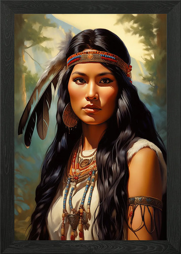 Native american woman portrait - native,