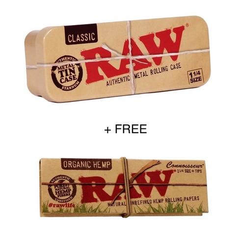 Raw size metal tin - metal, case