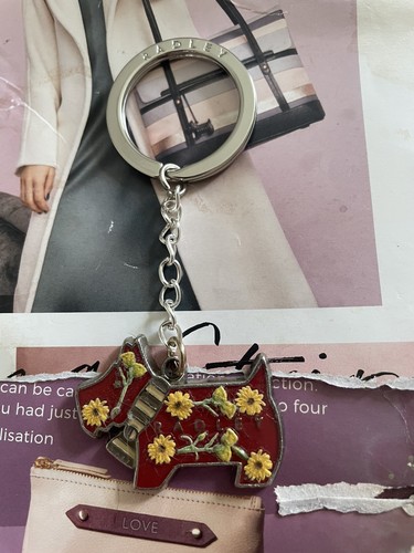 Radley dark red metal dog - dark,