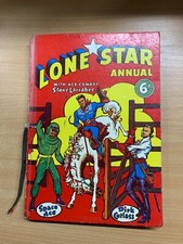 RARE 1956 "LONE STAR ANNUAL 4" FICTION ILLUSTRATED ANNUAL HARDBACK BOOK (P4)