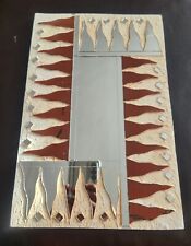 Vintage Rare Rectangle Mirror Mosaic Unique style,hand Made Indonesia 11.5x7.9"