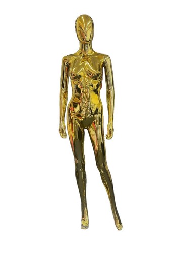 Female plastic gold mannequin - female,