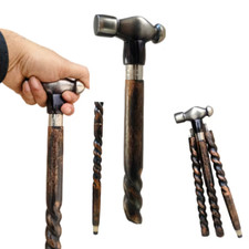 Walking cane, hammer, walking