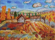 ACEO oil on canvas painting