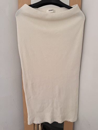 Cream colored ribbed knit - cream,