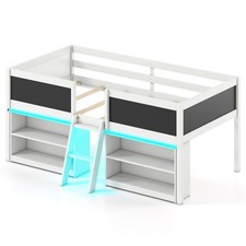 Low Loft Bed Twin Size Wooden