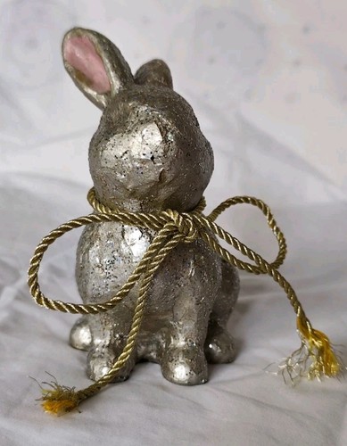 Silver glitter rabbit - glitter,