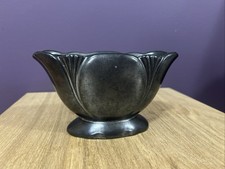 Dartmouth pottery Mantle vase Black Iridescent 4” High 7” Across