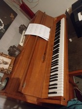 Upright Piano with Stool. Zender. Oak colour 