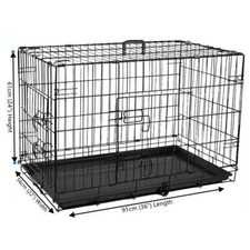 Metal Dog Cage Puppy Training Crate Pet Carrier Small Medium Large XL XXL Metal