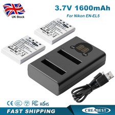 2x EN-EL5 Battery+Charger For