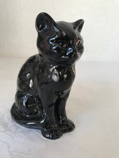Vintage SYLVAC Black Cat Figurine Original Sticker