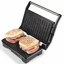 Salter Health Grill Panini Press 2in1 Sandwich Toaster Fold-Out Grill (Open Box)