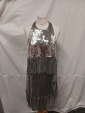 Zara Silver Sequin Fringe