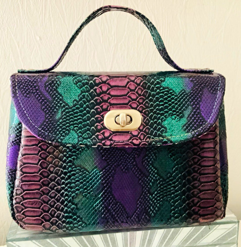 Handmade snake print faux - print,