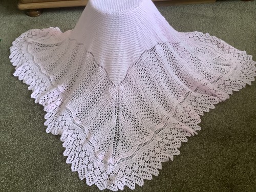 Hand knitted pink baby - baby, shawl