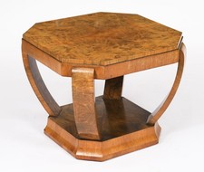 Antique Art Deco Burr Walnut