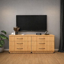Pre-Assembled TV Stand with 6
