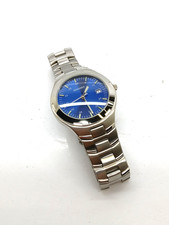 MENS SEKONDA BLUE FACE STAINLESS STEEL WRIST WATCH