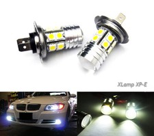 2x H7 499 Bulb SMD LED Projector HeadLight Main DRL Daytime Fog Light White RZG
