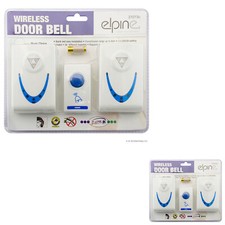 2PC WIRELESS DOOR CHIME KIT DOOR BELL CORDLESS SOUND LONG RANGE MUSIC HOME NEW