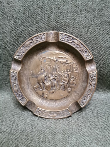 Vintage solid brass ashtray - vintage,