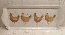 Henrietta Hen melamine sandwich tray country cottage farmhouse rustic 13" x...