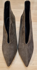 Topshop Taupe Suede Pointed