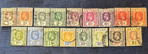 Ceylon 1912 definitive - ceylon,