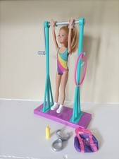 Barbie Team Stacie Doll Gymnastics Spinning Barbie Bundle Bag Twirl Hoop Drink