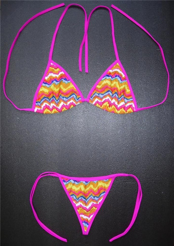Boho pink chevron string - pink,