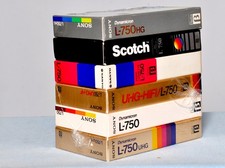 6 x 750 Betamax tapes, used.