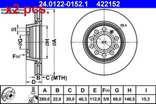 X2 PCS FRONT / REAR BRAKE DISC