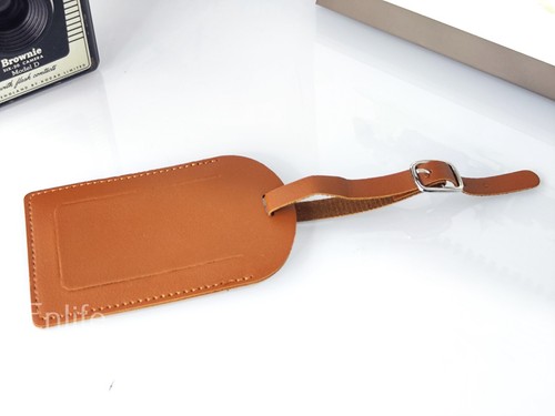 Leather luggage tags suitcase - leather,