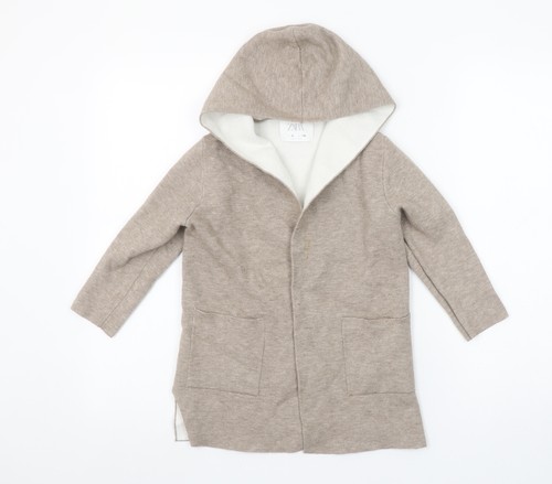 Zara girls beige hooded - girls,