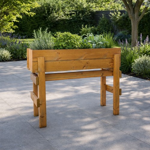 Raised wooden garden - raised, planter