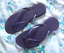 HAVAIANAS Slim VIOLET Purple - Flip-Flops UK 6 - 7  Brazil 39 - 40  Eur 41 - 42
