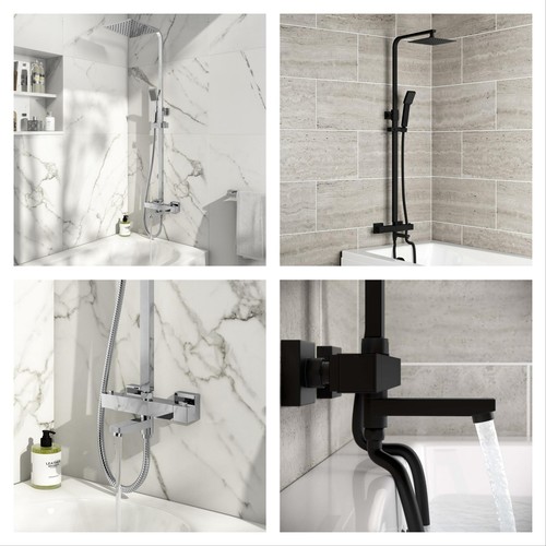 Square rigid riser - rigid, shower