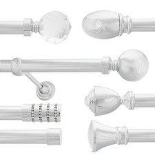 Chrome Metal Curtain Pole 25mm