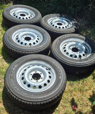 5x Dunlop Grandtrek AT20 255/70 R16C Tyres on 17"x6" Toyota Steel wheels