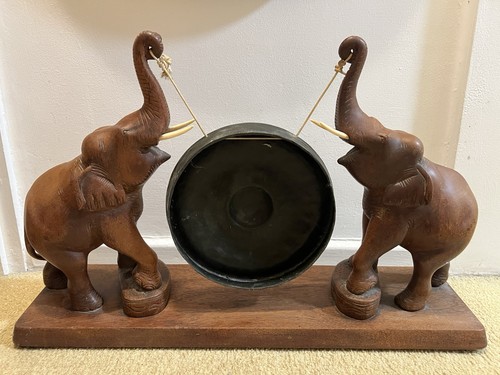 Large wooden elephant dinner - wooden,