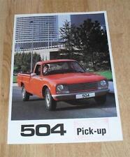 Peugeot 504 Pick Up Brochure