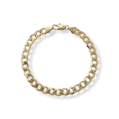 6mm curb bracelet 9ct gold - curb, xp